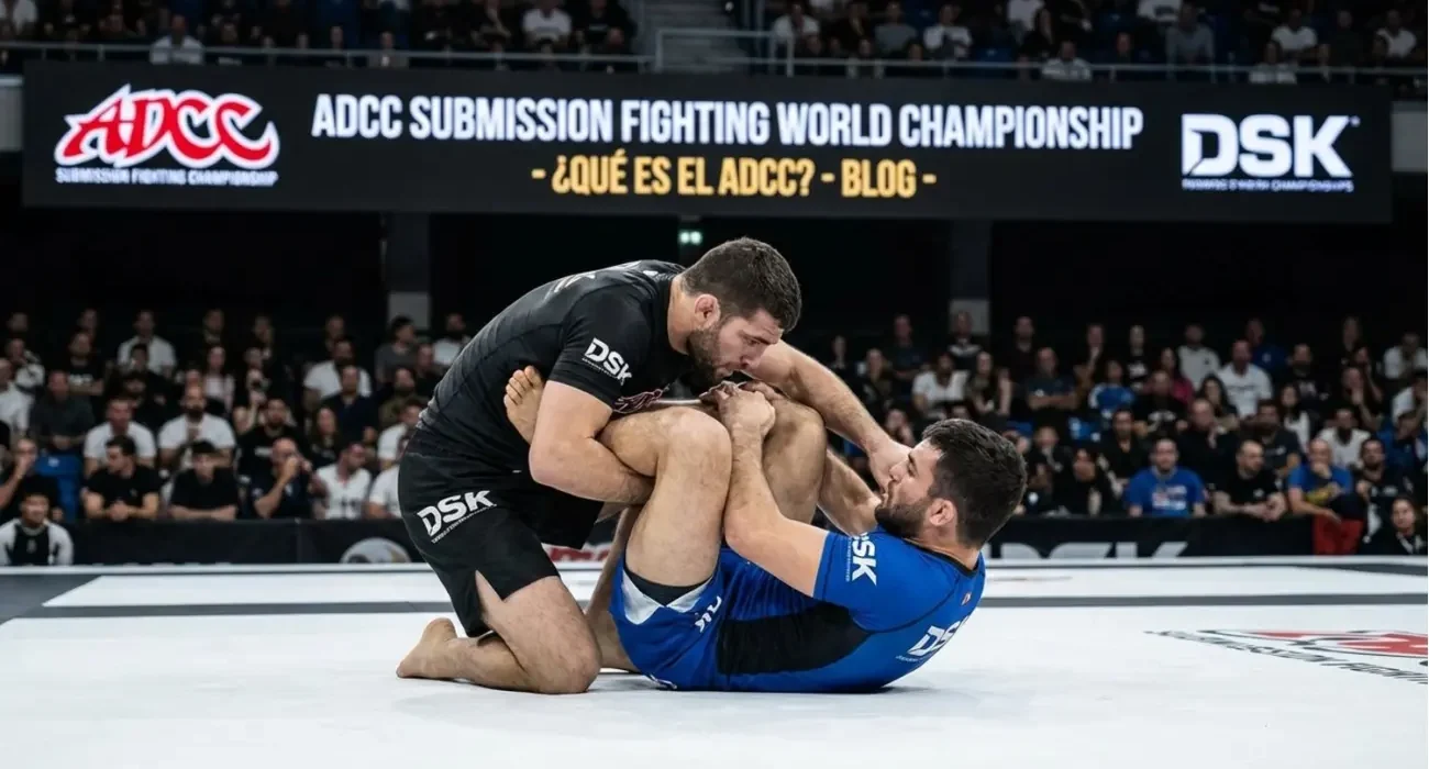 Disputa no ADCC Submission Fighting World Championship com plateia lotada